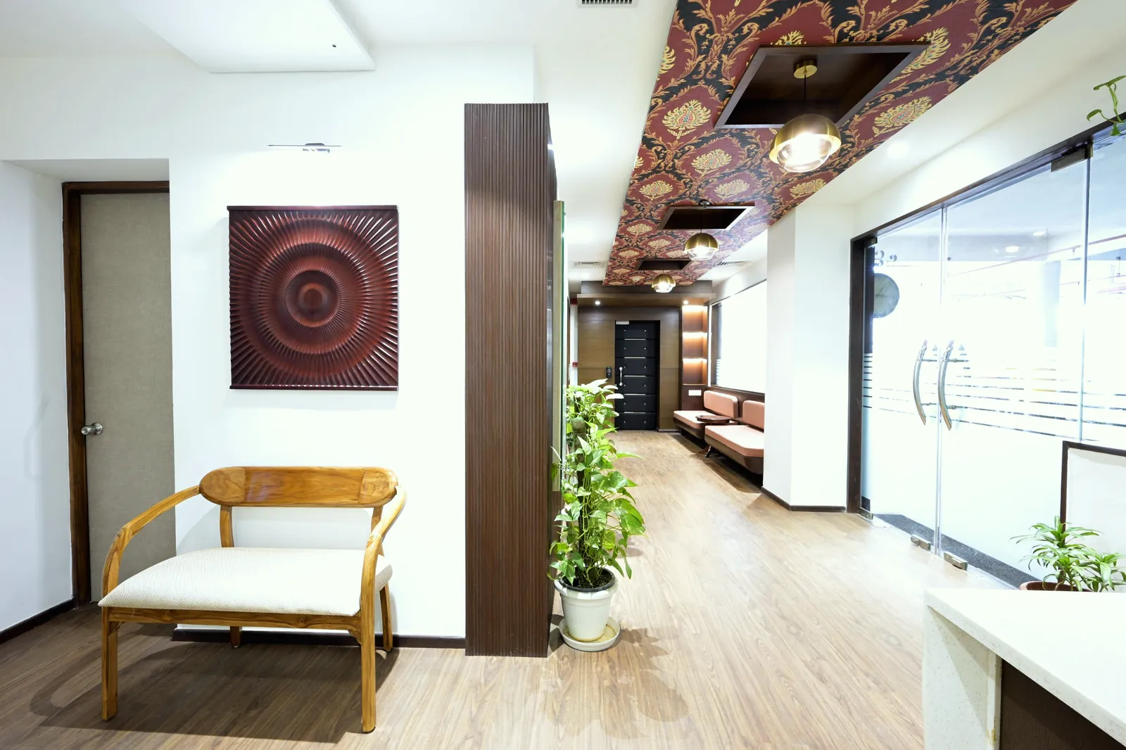 The reception and waiting area